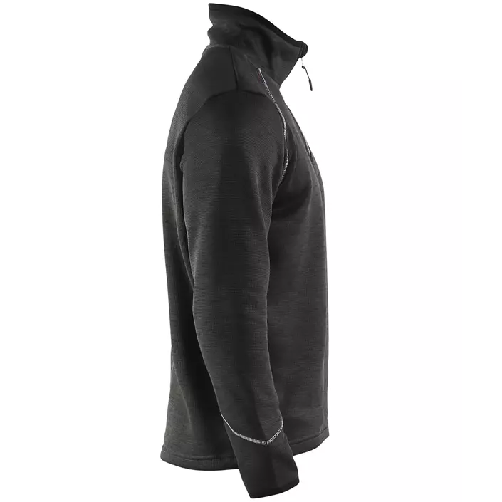 Blåkläder strikket sweatshirt half zip, Antracitgrå/Hvid, large image number 3