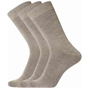 Dovre 3-pack twin sock strumpor med ull, Beige