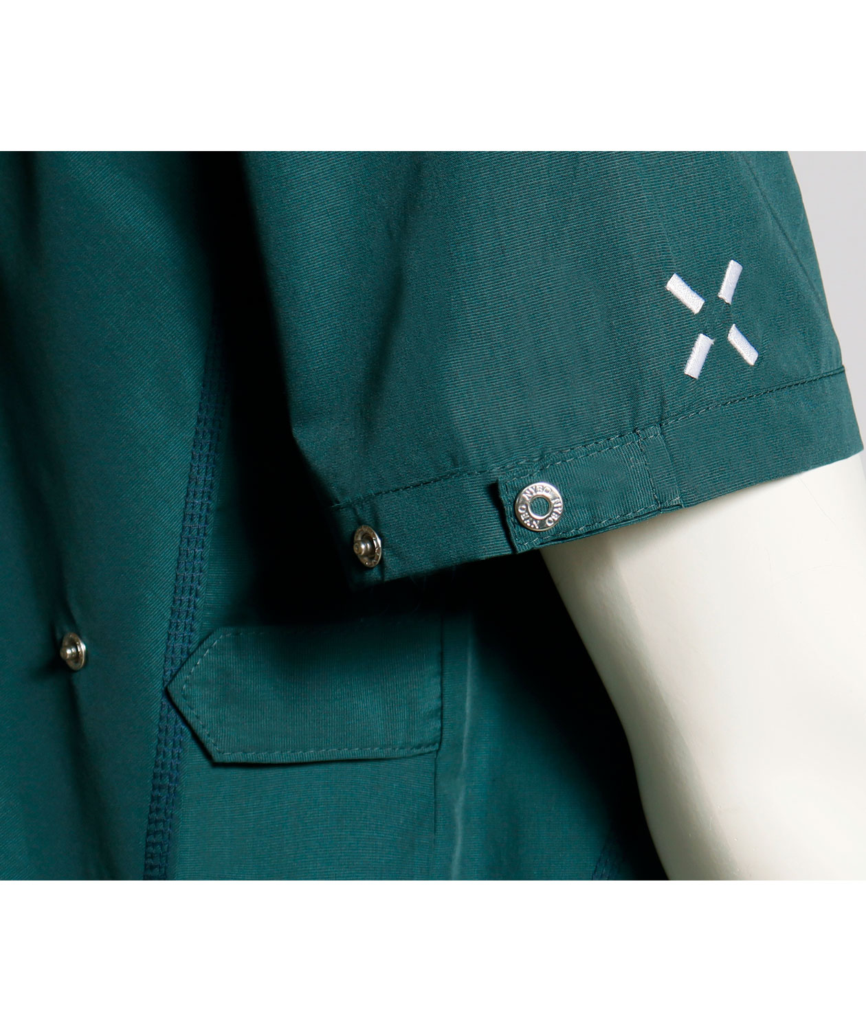 Nybo Workwear Sporty skjorte, M&oslash;rkegr&oslash;n, large image number 2