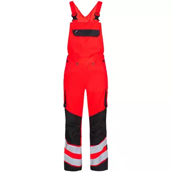 Engel Safety Light bib and brace trousers, Hi-vis Red/Black
