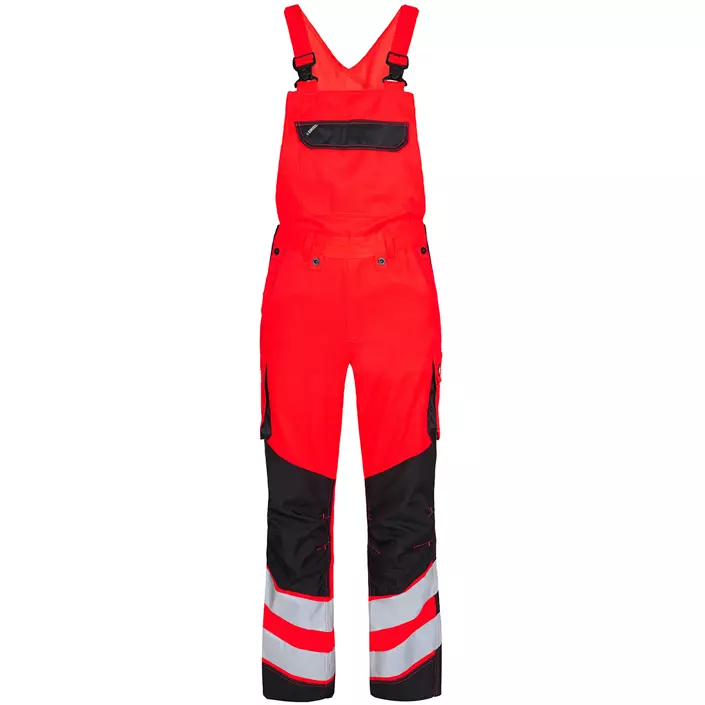 Engel Safety Light bib and brace trousers, Hi-vis Red/Black, large image number 0