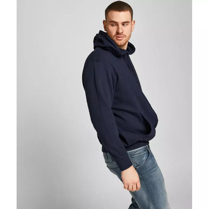 Jack & Jones JJESHARK Plus Size Hoodie, Navy Blazer Chill, large image number 6