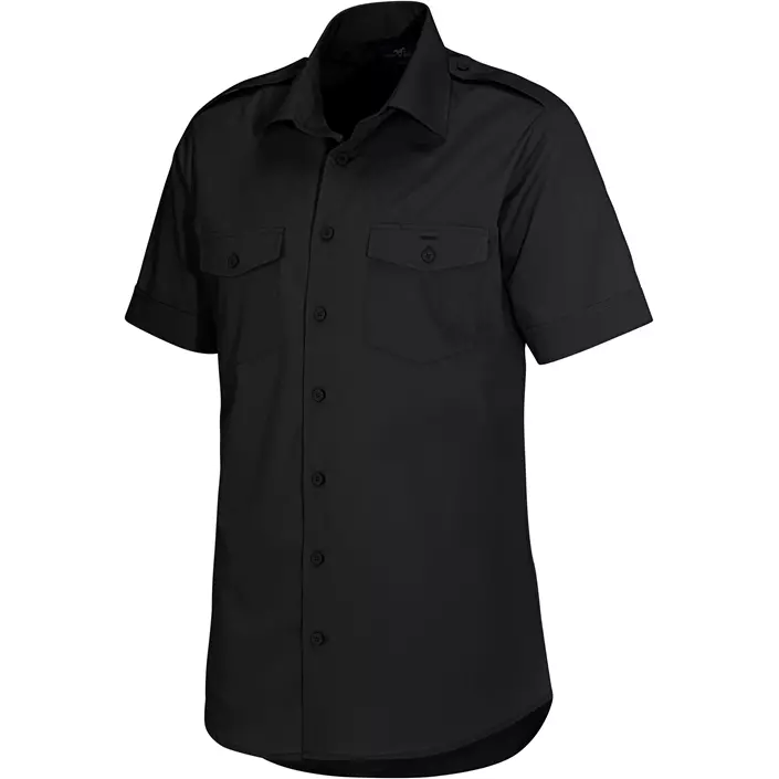 Derby of Sweden Maverick Slim fit kortärmad pilotskjorta, Black, large image number 4