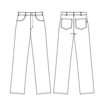 Kentaur trousers jeans with extra leg length, Black