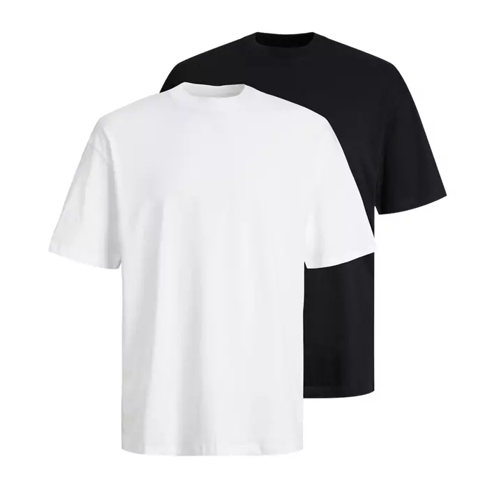 Jack & Jones JJEBRADLEY 2-pak T-shirt, Black/white, large image number 0
