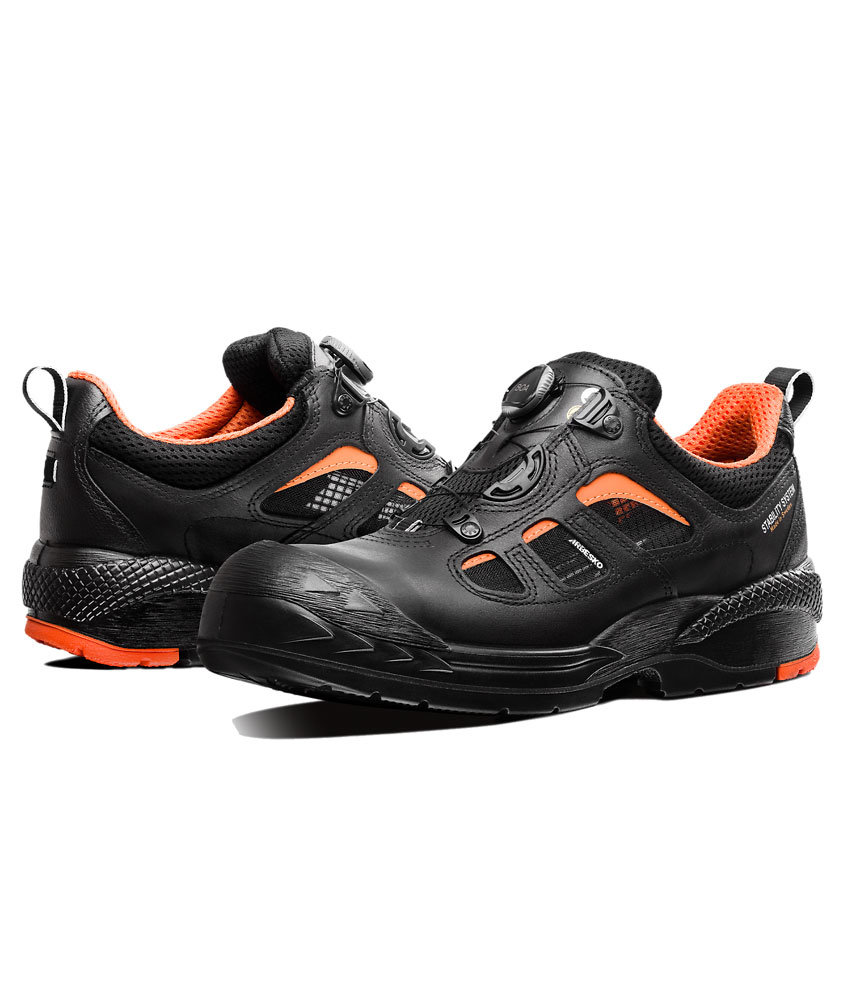 Arbesko 342 skyddsskor S1, Svart/Orange