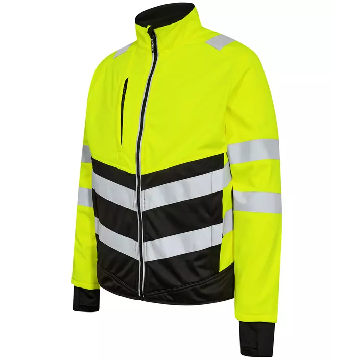 Engel Safety softshell jacket, Hi-vis Yellow/Black, large image number 2