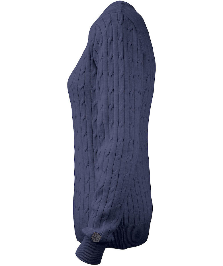 Cutter & Buck stickad tr&ouml;ja dam, Navy melange, large image number 3