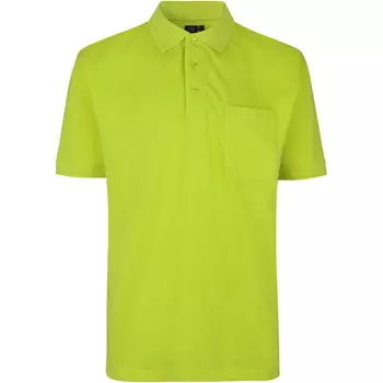 ID PRO Wear Polo shirt with chest pocket, Lime Green