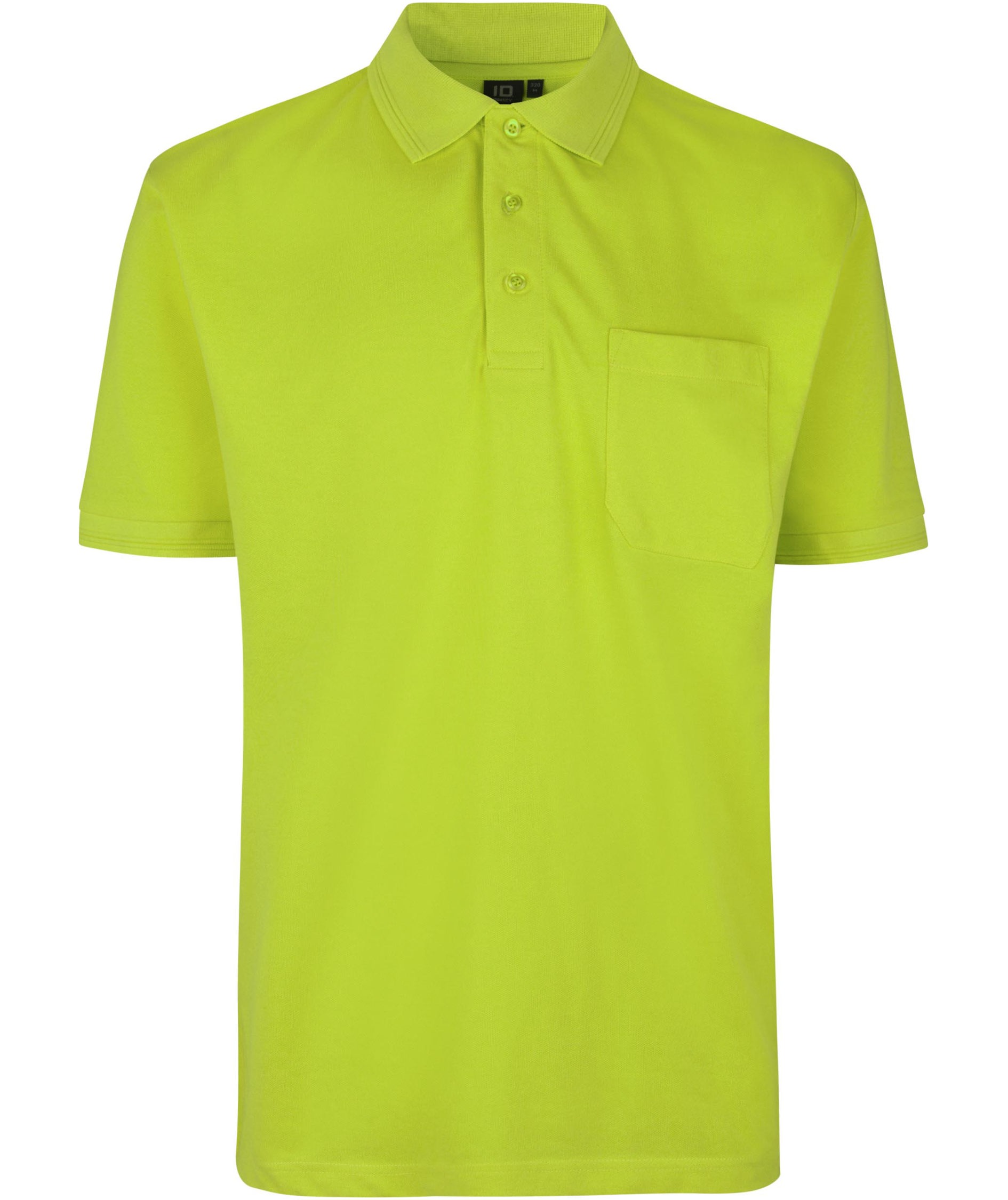 ID PRO Wear Polo shirt with chest pocket, Lime Green