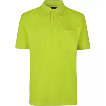 ID PRO Wear Polo T-skjorte med brystlomme, Limegrønn