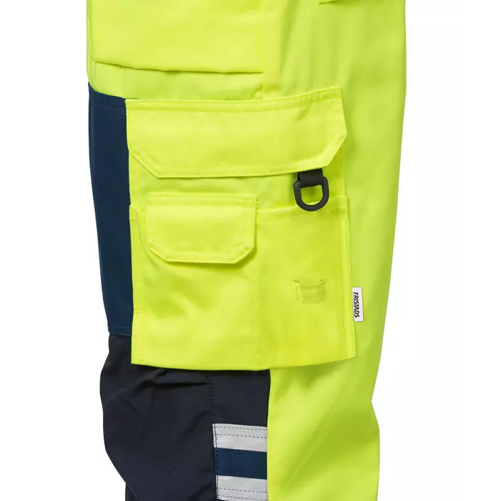 Fristads craftsman trousers 2025, Hi-vis yellow/Marine blue, large image number 2