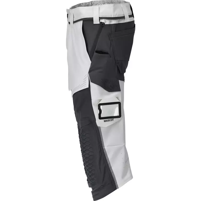 Mascot Customized 3/4-Arbeitshose full stretch, Weiß/Steingrau, large image number 3