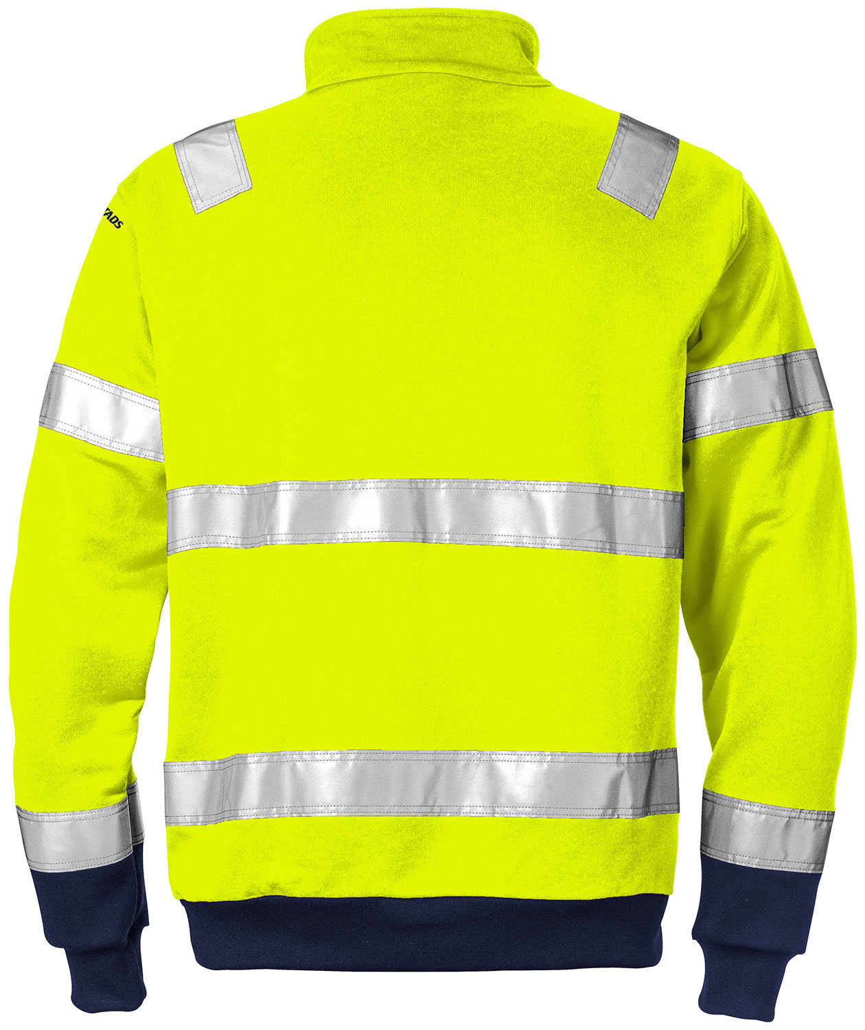 Fristads sweatshirt 728, Hi-Vis yellow/marine, large image number 1