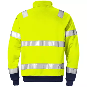 Fristads sweatshirt 728, Varsel yellow/marinblå