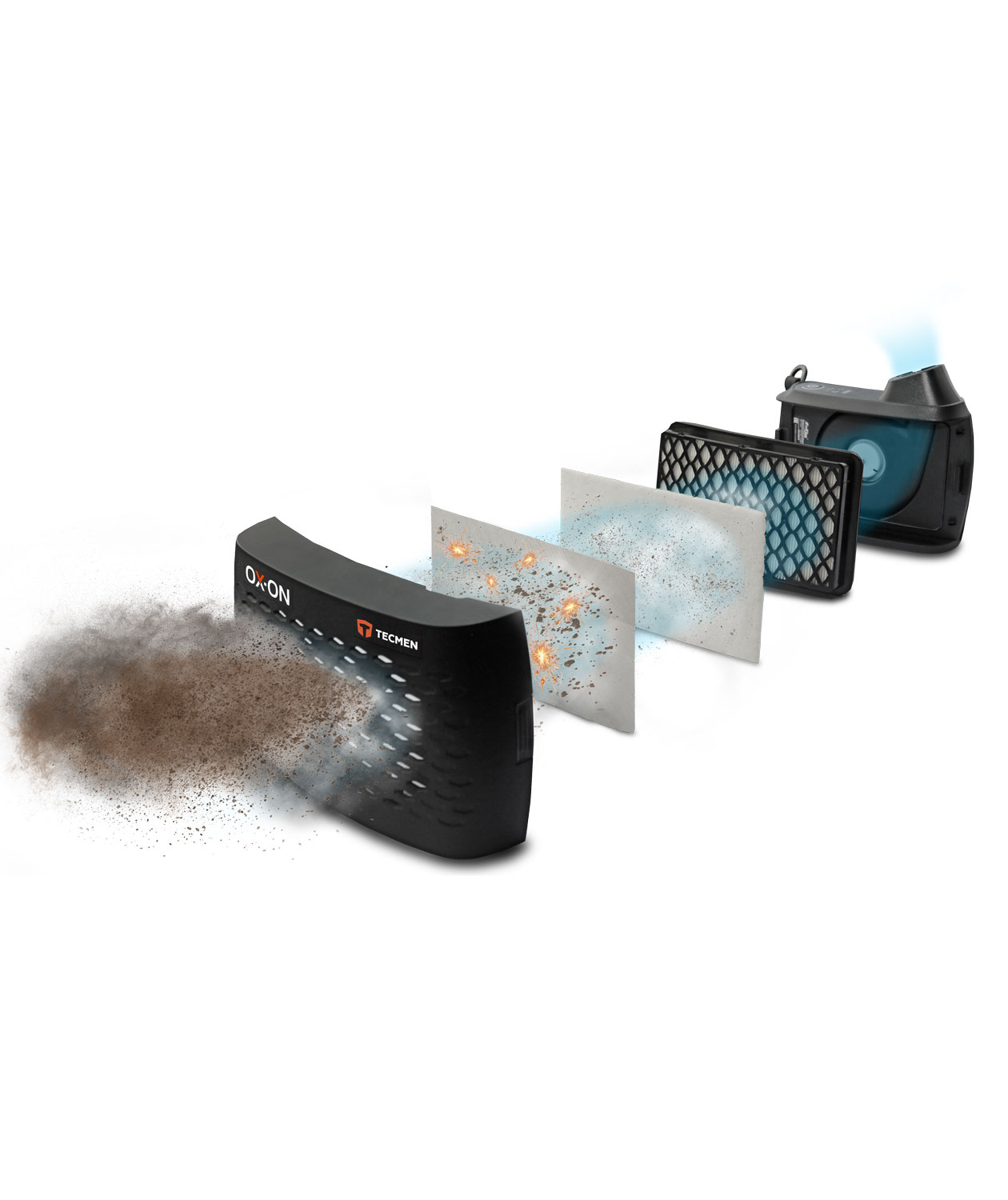 OX-ON Tecmen Powered Air Kit Comfort, Sort/Gr&aring;, Sort/Gr&aring;, large image number 10