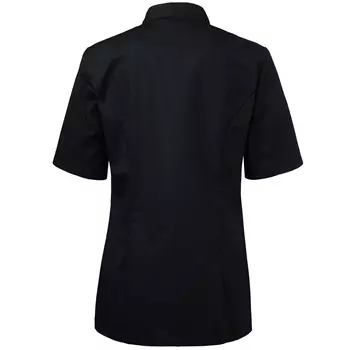 Segers women's short sleeved chefs jacket, Black