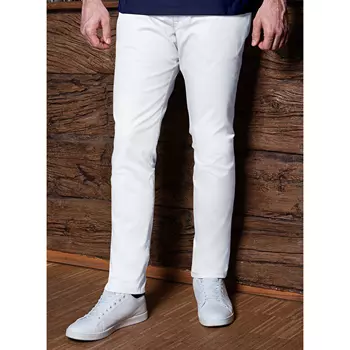 Karlowsky chino bukser med stretch, Hvid
