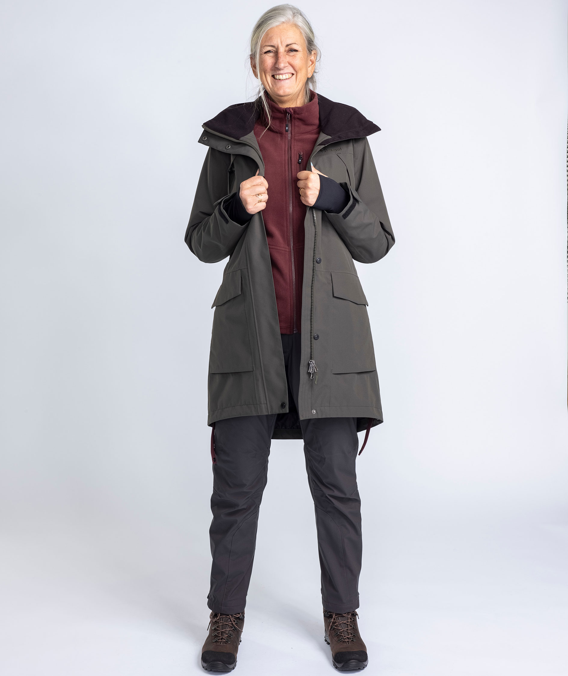 Pinewood dame regnparka, Dark Green, large image number 9