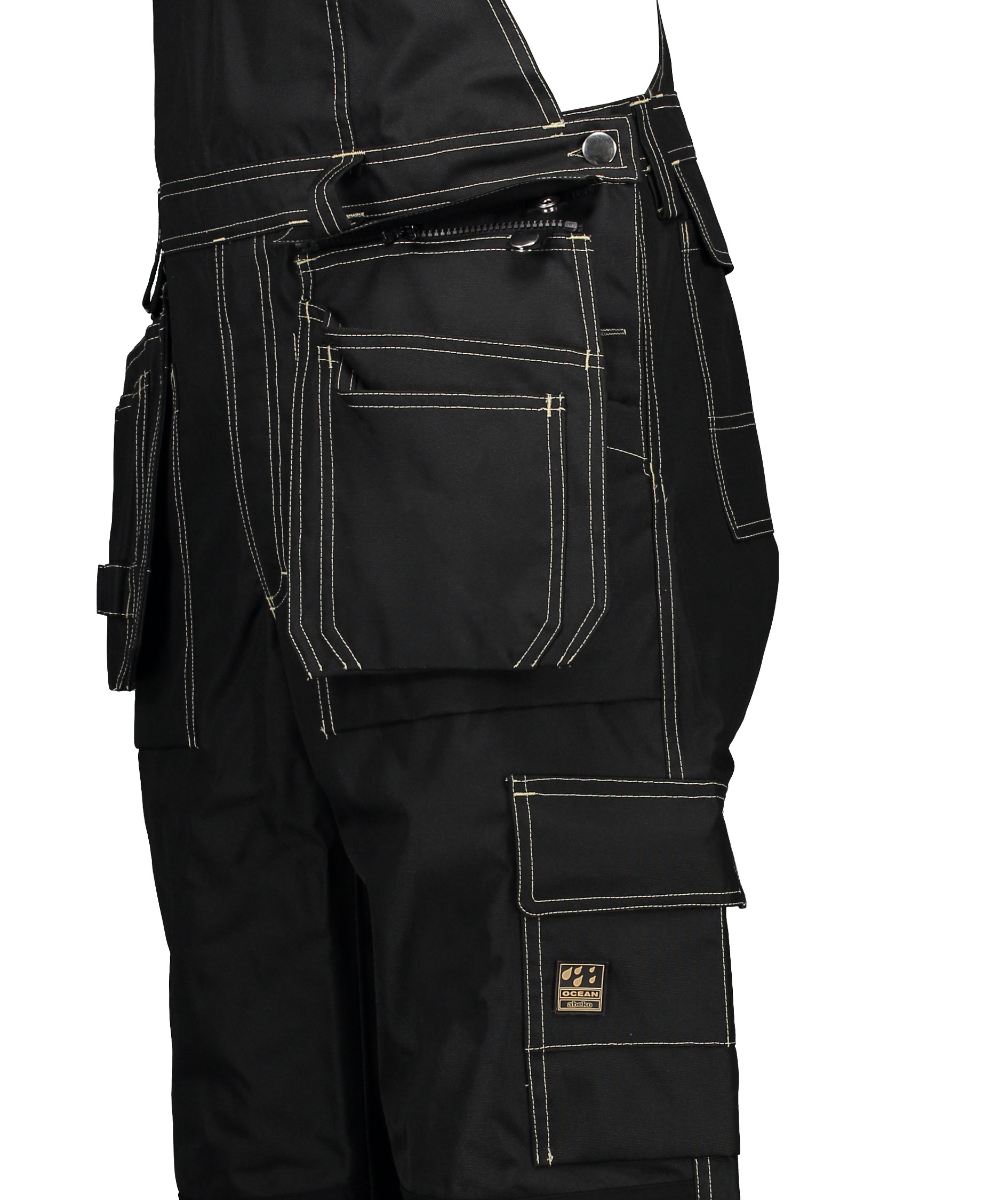 Ocean Medusa bib and brace trousers, Black, large image number 2