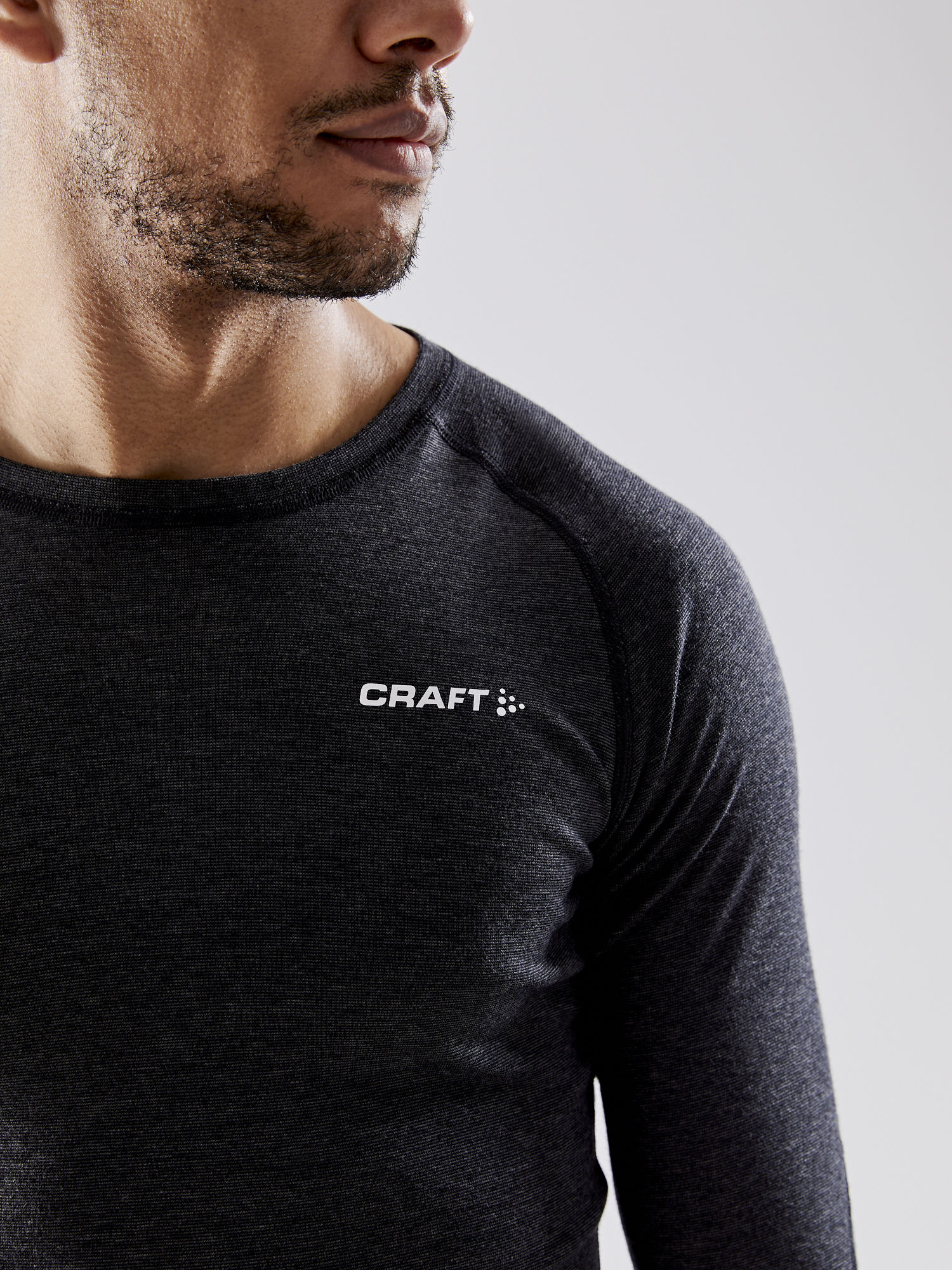 Craft Core baselayer set with merinowool, Black Melange, large image number 8