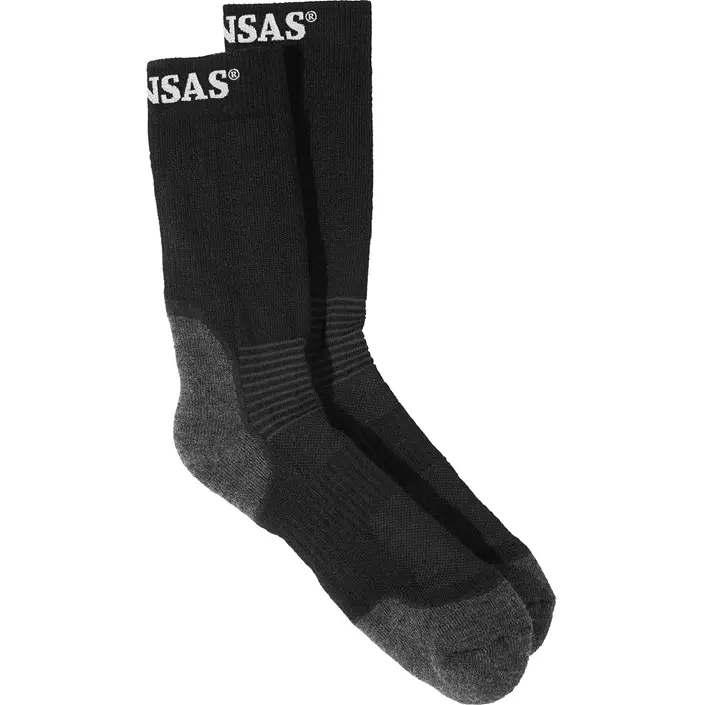 Kansas  wool socks 929, Black/Grey, large image number 0