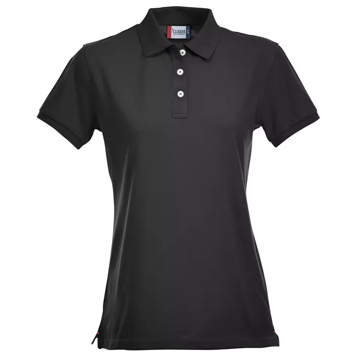 Clique Premium dame polo t-shirt, Sort, large image number 0