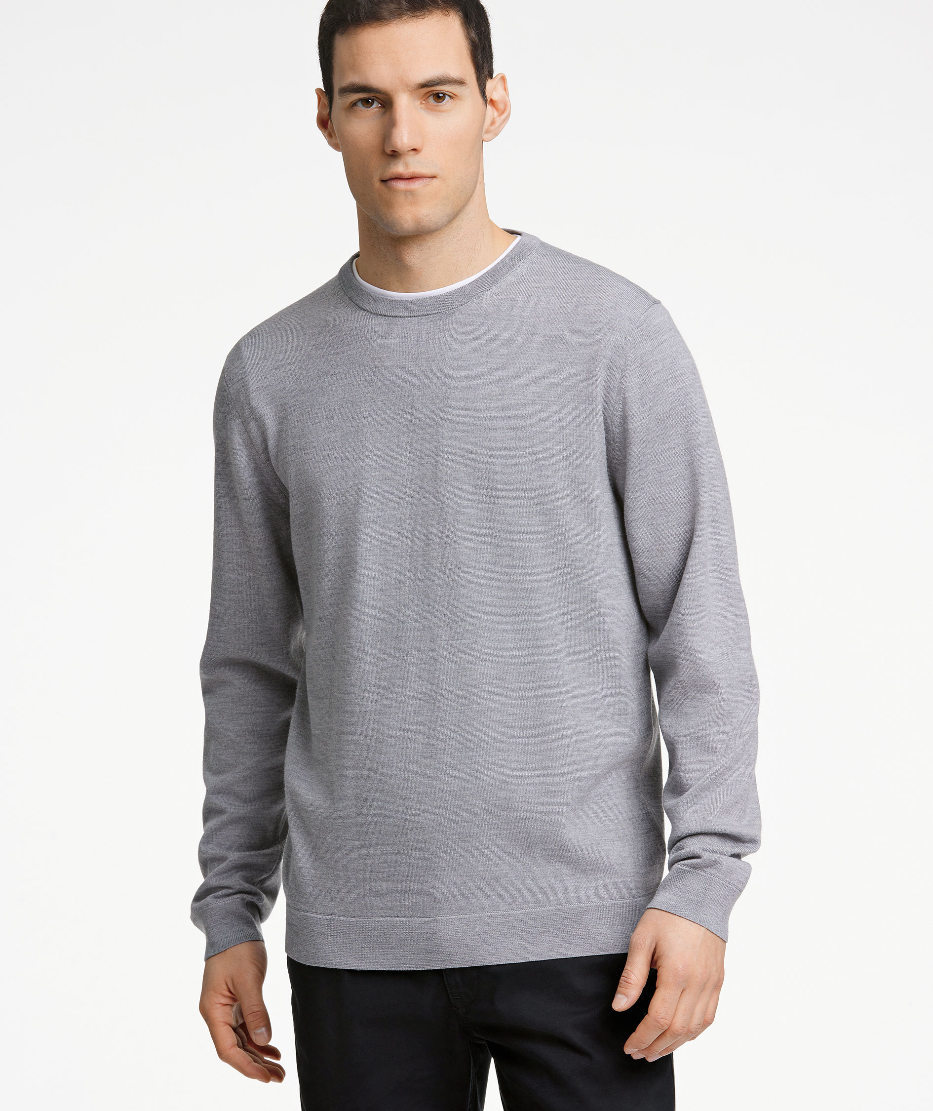 Lindbergh knitted pullover with merino wool, Grey Mel, large image number 5