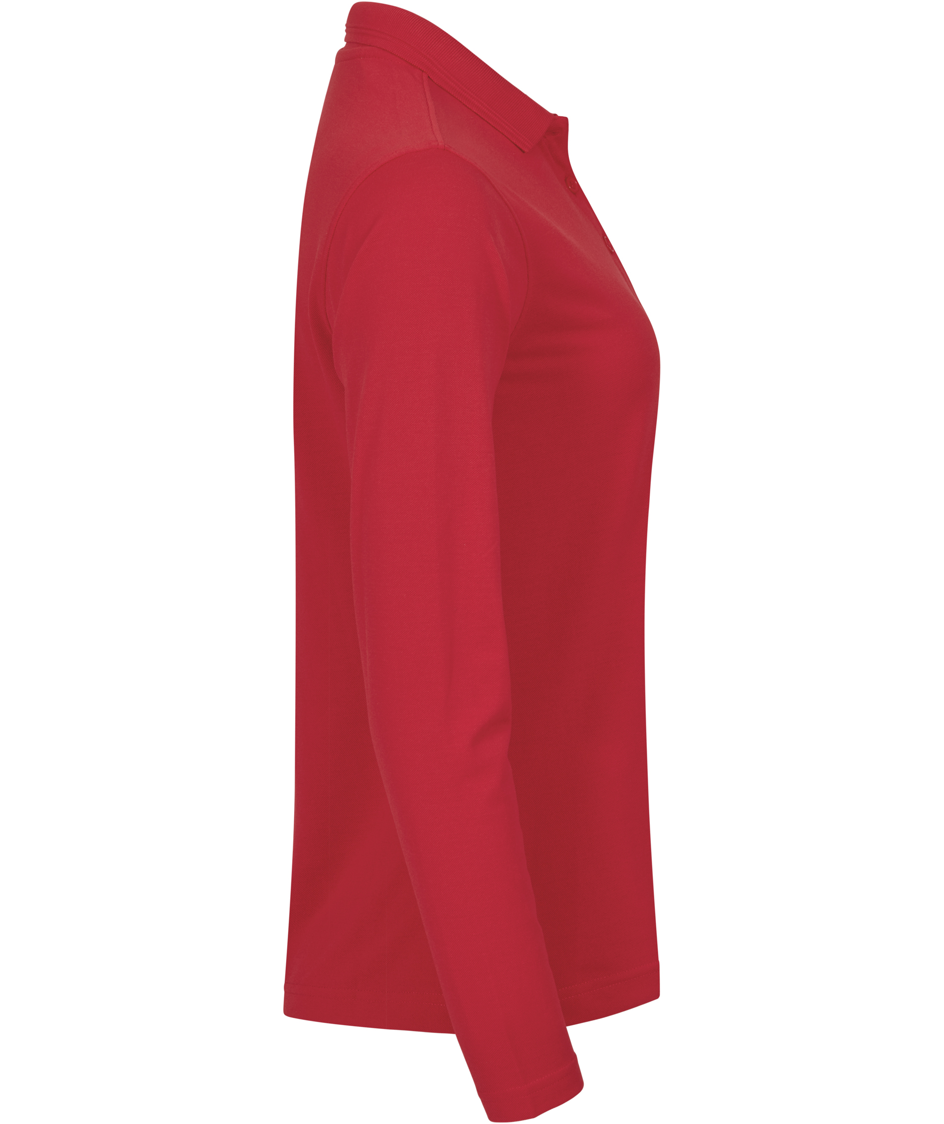 Clique Manhatten lang&aelig;rmet  dame polo T-shirt, R&oslash;d, large image number 2