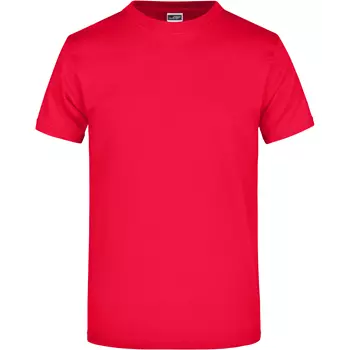 James & Nicholson T-shirt Round-T Heavy, Röd