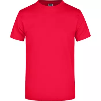 James & Nicholson T-shirt Round-T Heavy, Rød