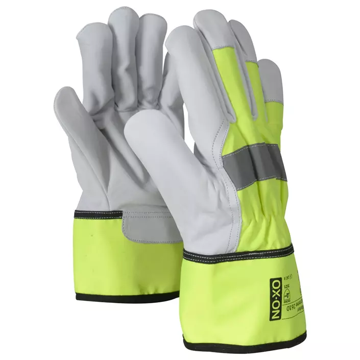 OX-ON Worker Supreme 2610 work gloves, White/Hi-vis yellow, large image number 0
