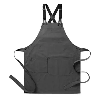 Segers bib apron with pocket, Black/Grey