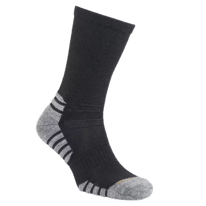 Westborn 2-pack arbetsstrumpor med ull, Svart/Grå, large image number 2
