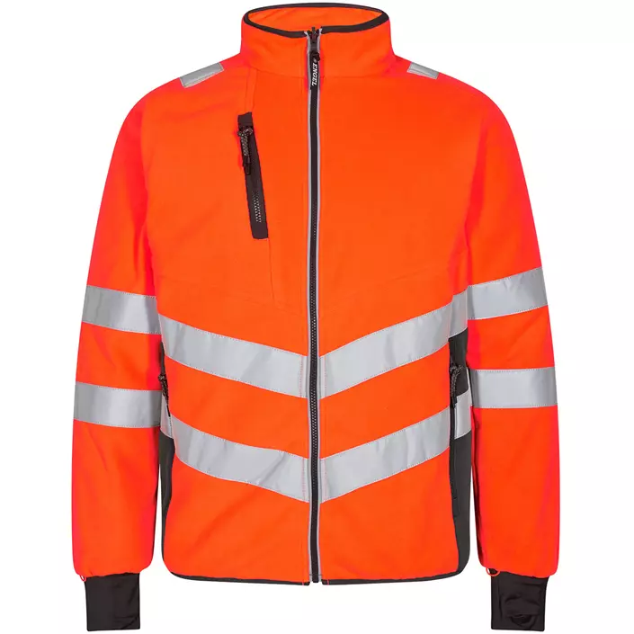 Engel Safety fleece jacket, Hi-vis orange/Grey, large image number 0