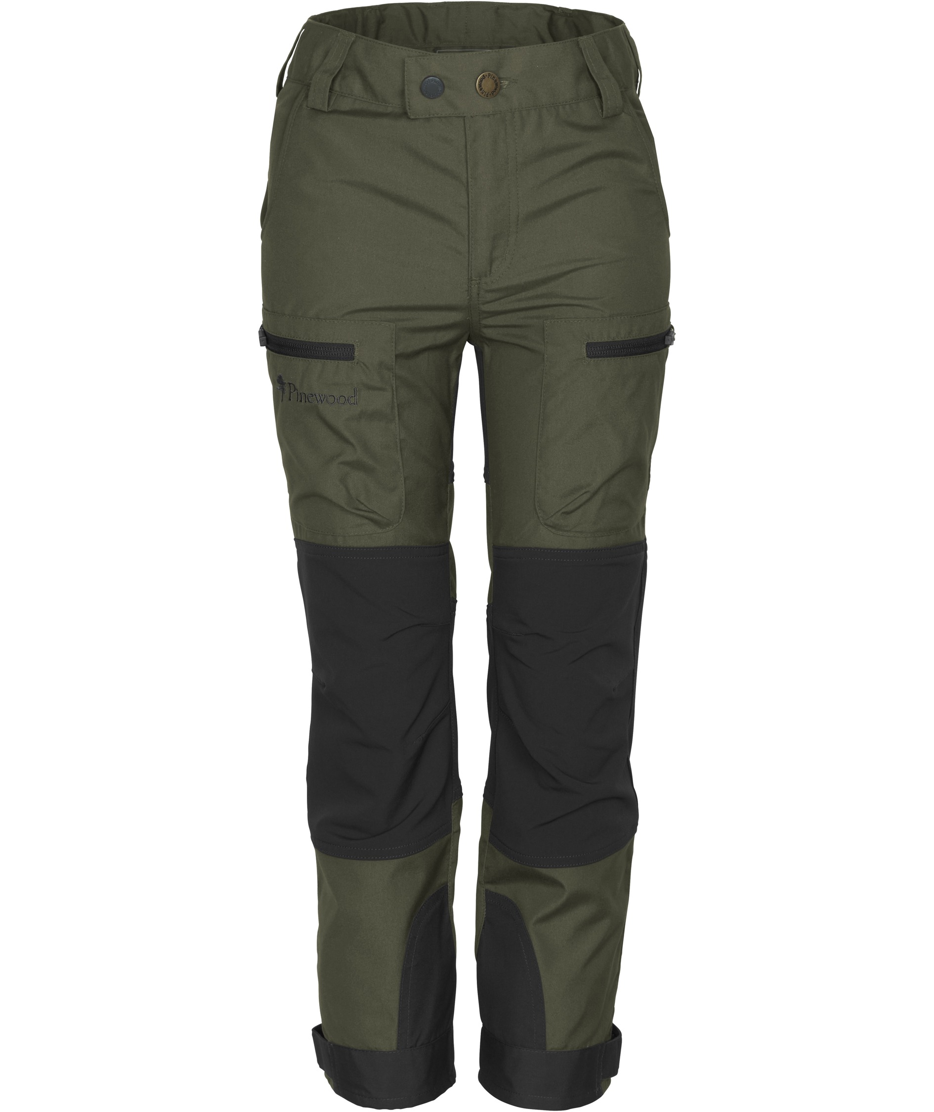 Pinewood Caribou outdoorbukser til b&oslash;rn, Moss Green/Black, large image number 0