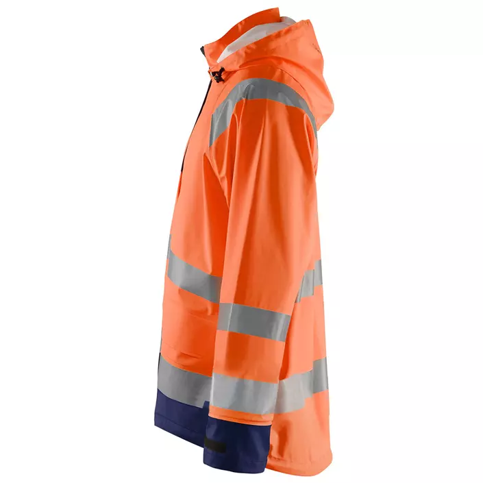 Blåkläder regnjakke Level 1, Hi-vis Oransje/Marineblå, large image number 2