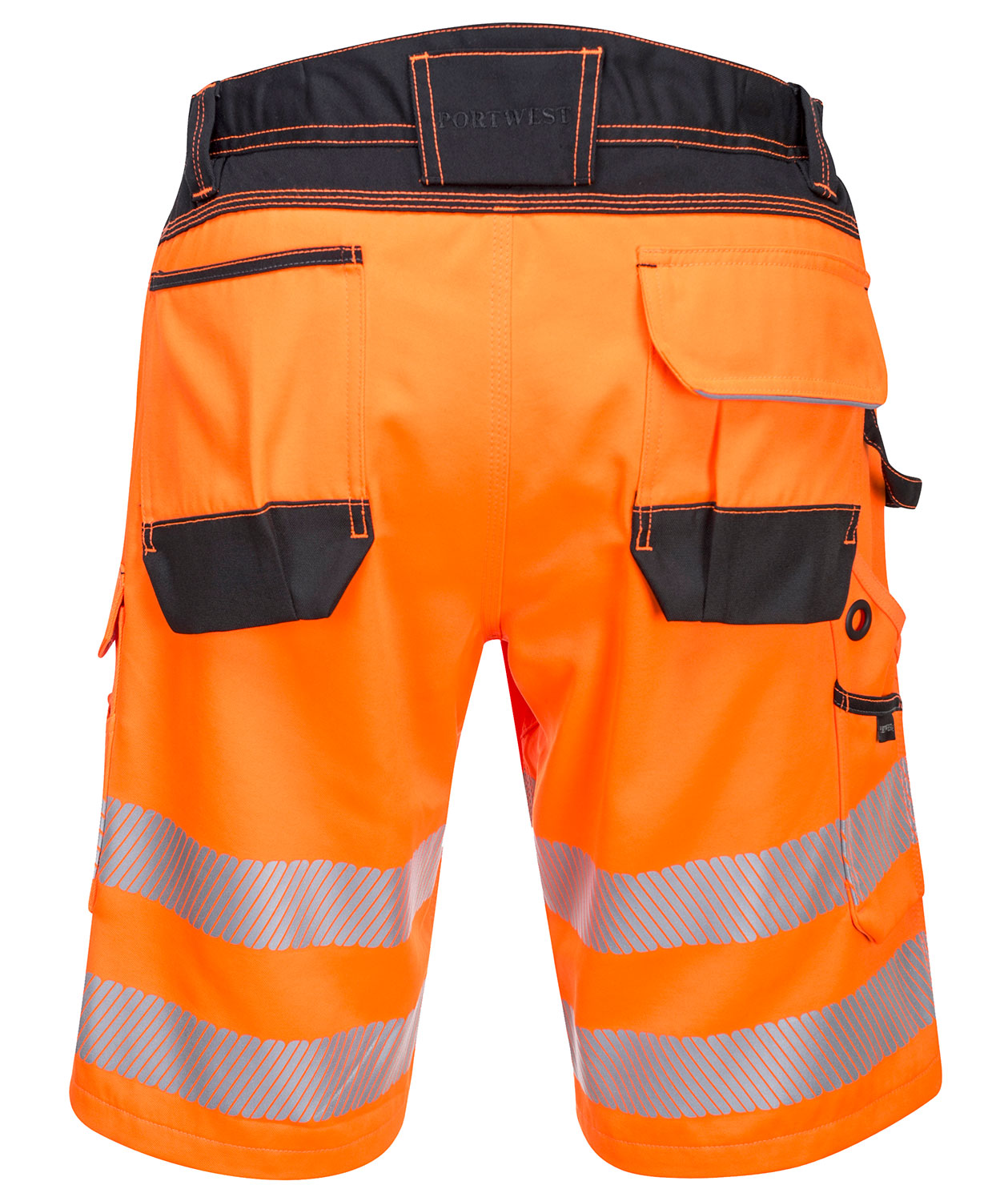 Portwest PW3 work shorts, Hi-Vis Orange/Black, large image number 1