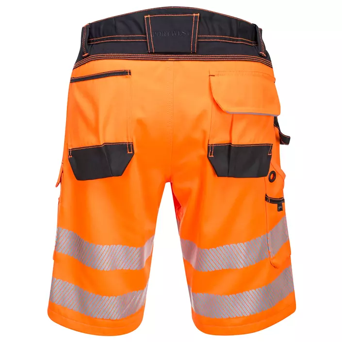 Portwest PW3 work shorts, Hi-Vis Orange/Black, large image number 1