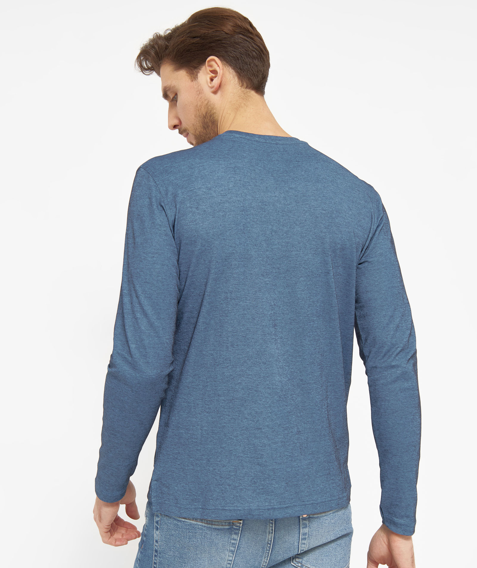 Belika Valencia long-sleeved T-shirt, Navy melange, Navy melange, large image number 2