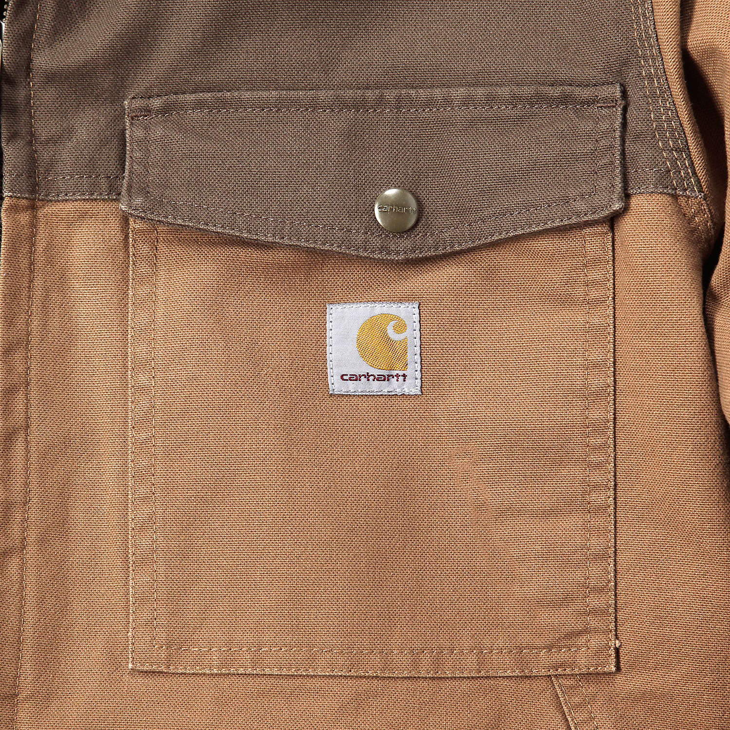 Carhartt Montana Duck jakke med for, Carhartt Brown/Coffee, large image number 4
