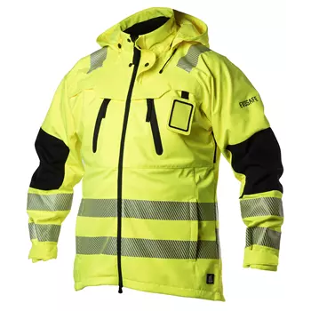 Viking Rubber Evosafe softshell jacket, Hi-vis Yellow/Black