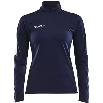 Craft Progress Langärmliges Damen Halfzip Sweatshirt, Navy