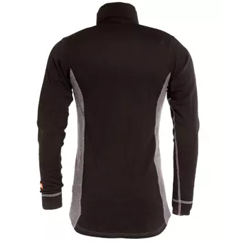 Tranemo FR long-sleeved undershirt with merino wool, Black/Grey