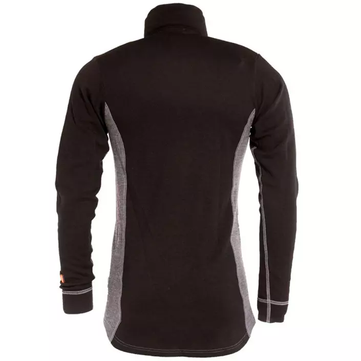 Tranemo FR long-sleeved undershirt with merino wool, Black/Grey, large image number 1