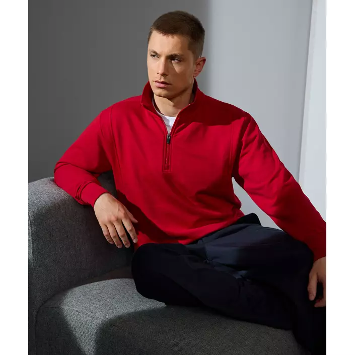 ID Sweatshirt med kort lynlås, Rød, large image number 1
