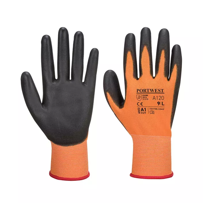Portwest A120 work gloves, Orange/Black, large image number 0