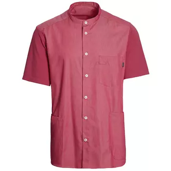 Kentaur kortærmet pique skjorte, Hindbærrød Melange