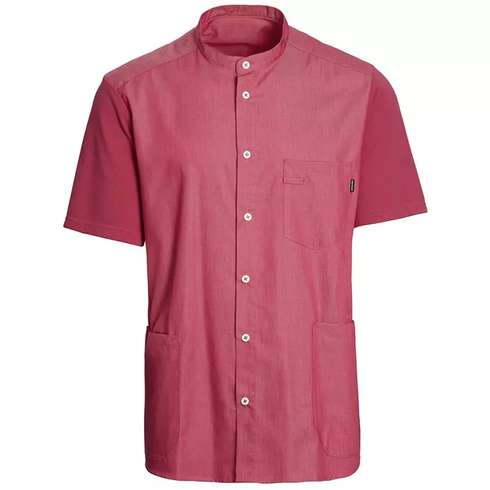Kentaur short-sleeved pique shirt, Raspberry red Melange, large image number 0