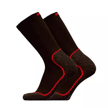 UphillSport Kevo trekking socks with merino wool, Black/Red